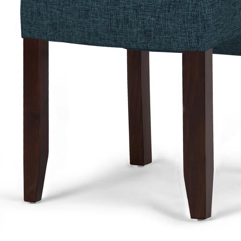 Simpli Home Cosmopolitan Tufted Upholstered Dining Chair with Curved Back in Modern Style (Set of 2) (Set of 2)