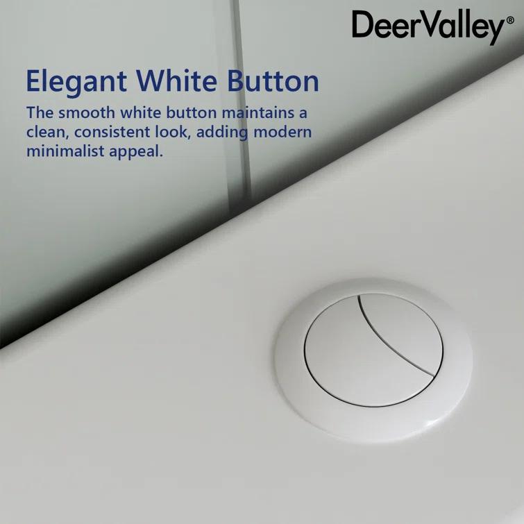 DeerValley DeerValley Liberty Compact Toilets One-Piece Toilet With High-Efficiency Flush Round Toilet for Space-Saving Floor Mounted (Seat Included) DV-1F52812-WHITE