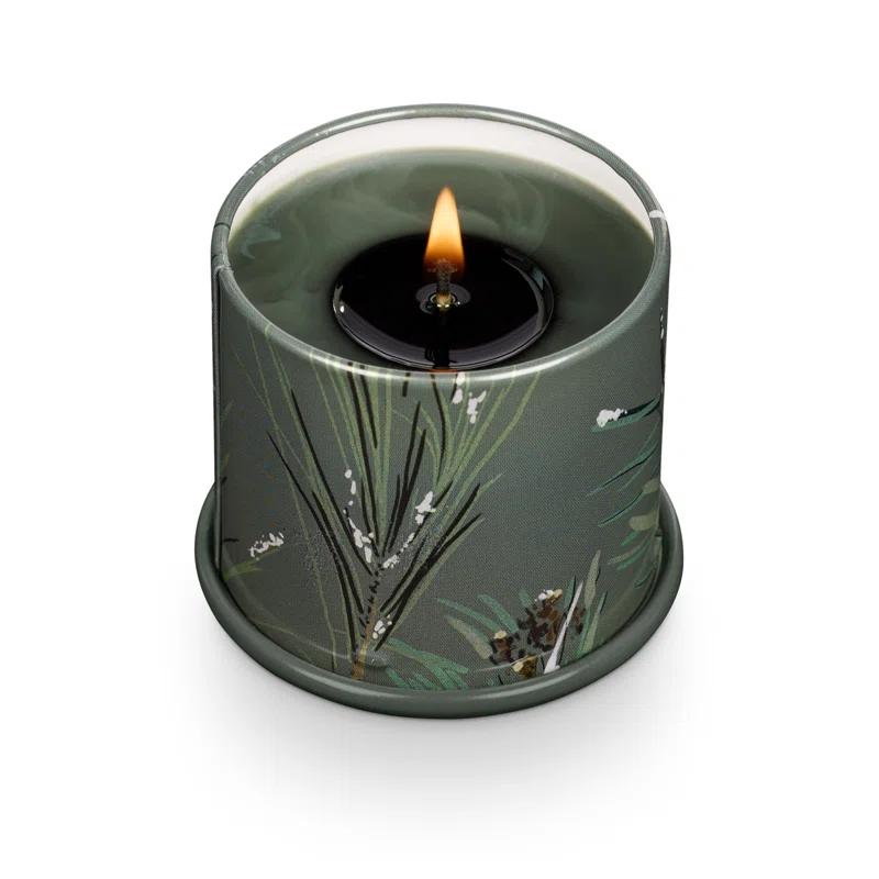 ILLUME Noble Holiday Balsam & Cedar Large Crackle Glass Candle