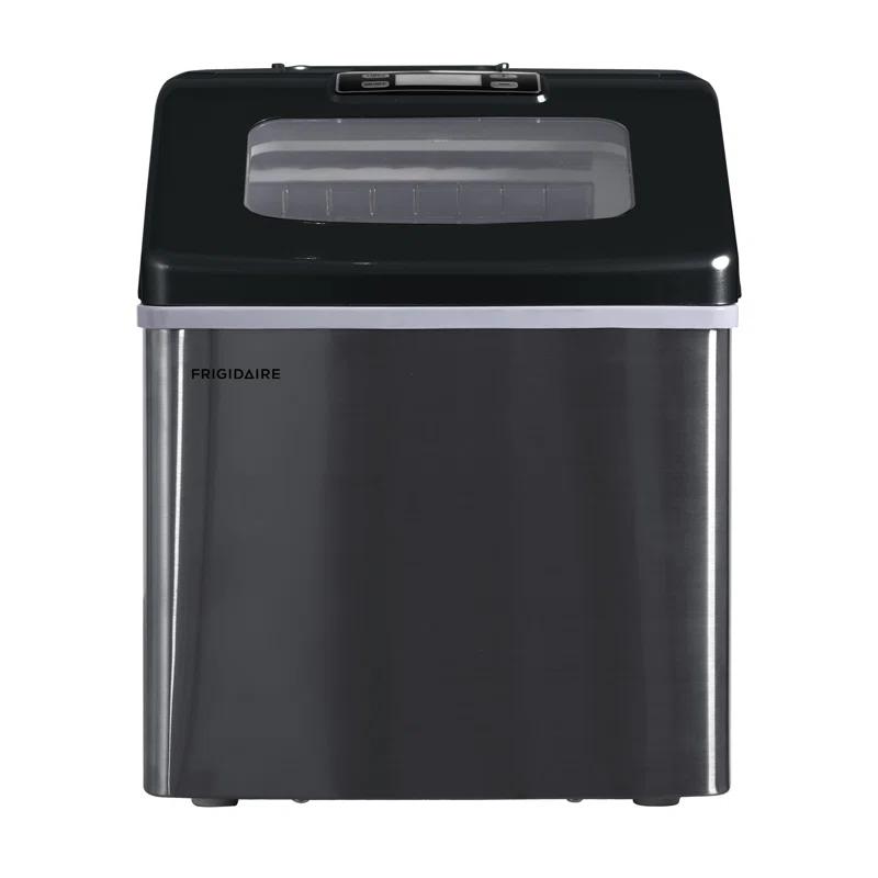 Frigidaire Frigidaire Countertop Stainless Steel Ice Maker with Transparent Window, Clear Ice Cube Maker, 40 lbs.