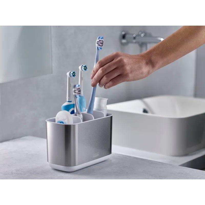 Joseph Joseph Joseph Joseph EasyStore Stainless Steel Large Toothbrush Holder