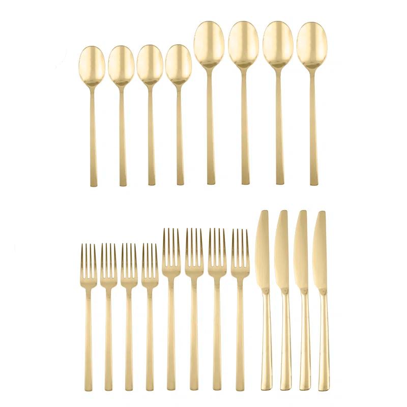 Cambridge Silversmiths Cambridge Beacon Satin 20-Piece Flatware Set, Service for 4