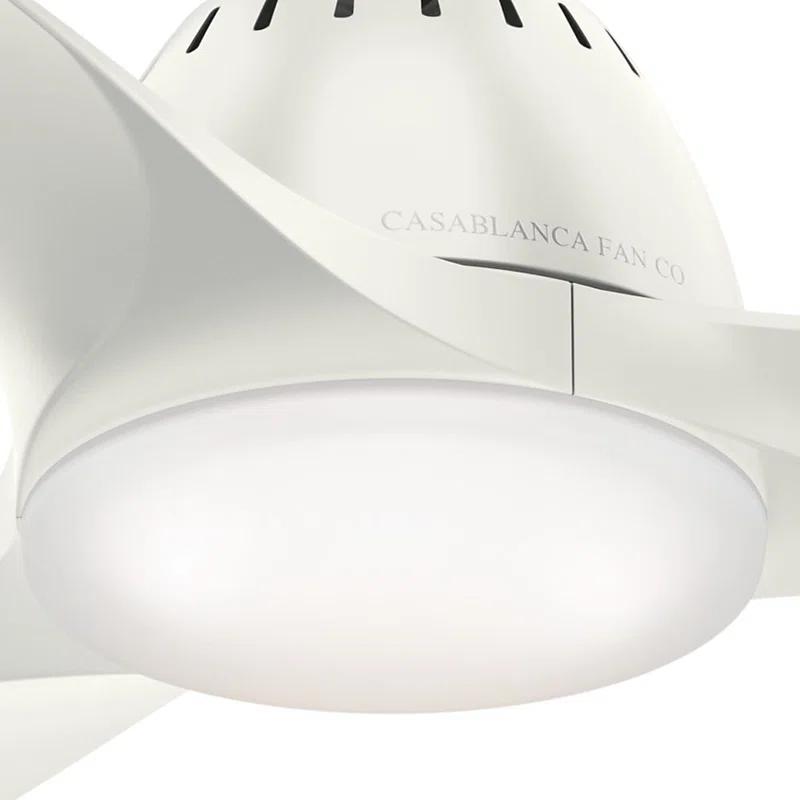Casablanca Fan 52" Wisp 3 - Blade LED Standard Ceiling Fan with Remote Control and Light Kit Included