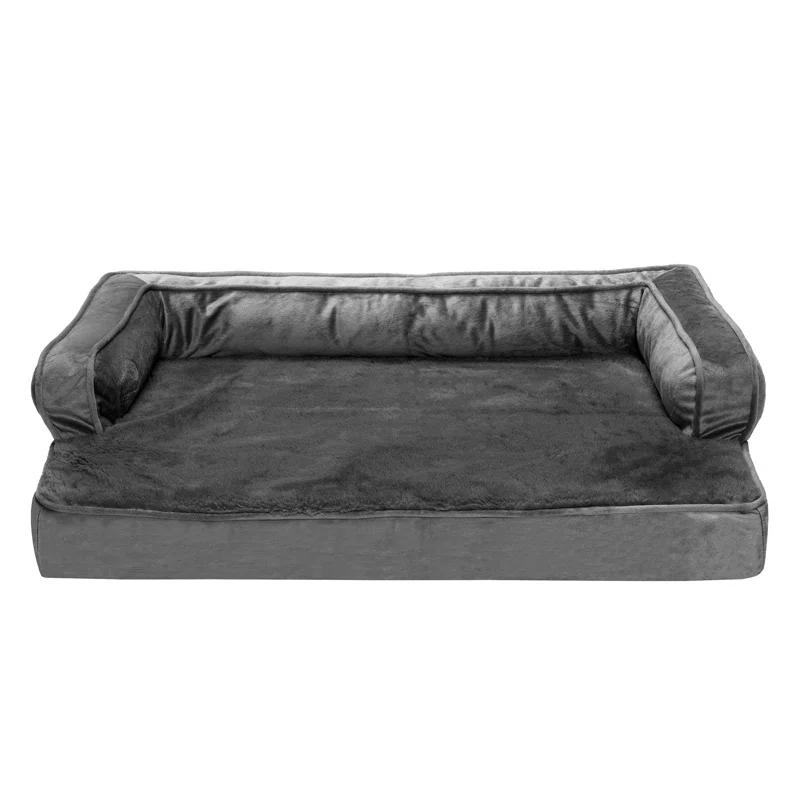 FurHaven Plush & Velvet Comfy Couch Sofa-Style Pet Bed