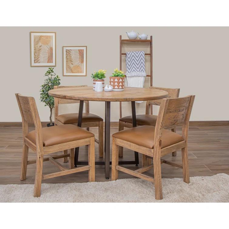 Union Rustic Marcellous Solid Wood Chair With Upholstered Seat (Set of 2)