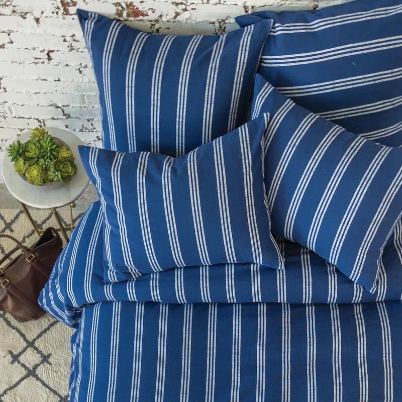 carol & frank Perry Cotton Striped Duvet Cover