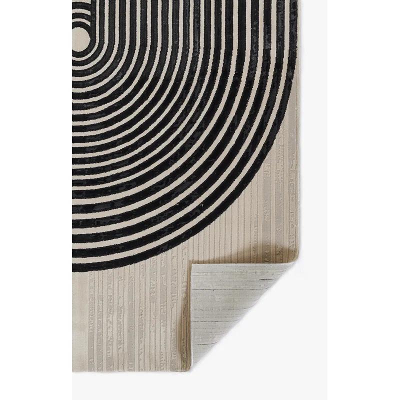 Wade Logan® Chanella Geometric Black/Beige Area Rug