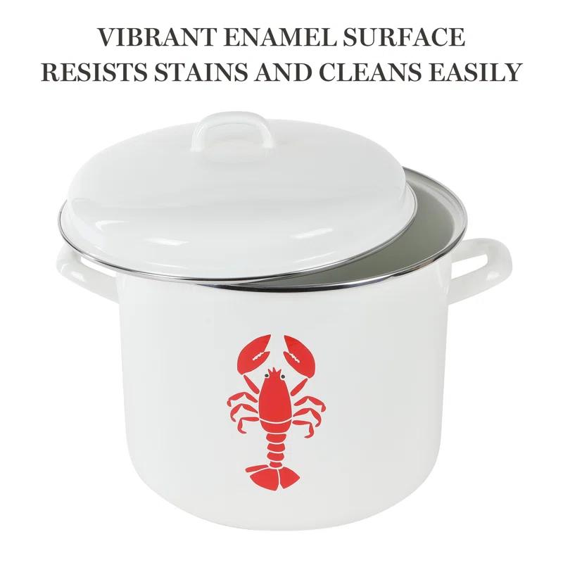 Martha Stewart Martha Stewart Thayer 16 qt Non-Stick Enamelware Stock Pot with Lid