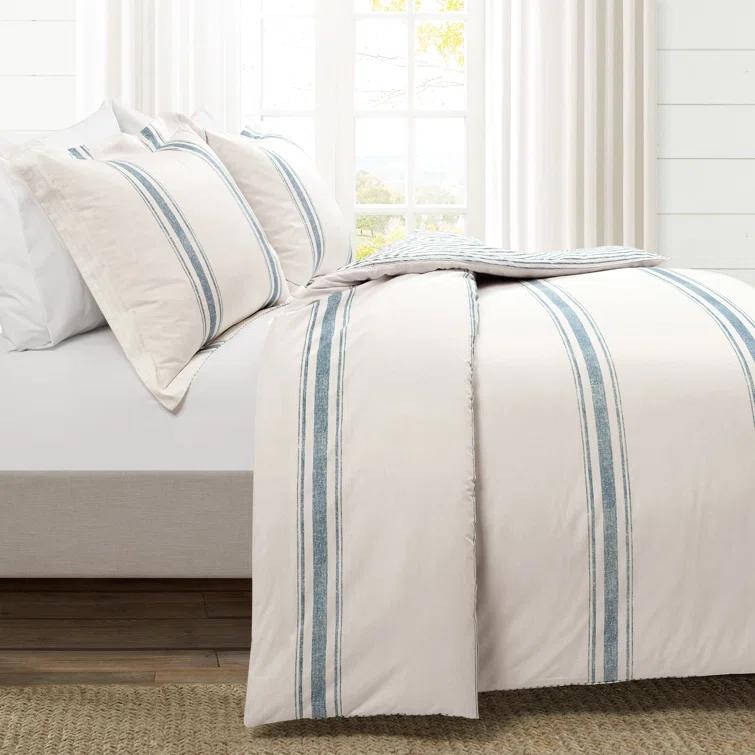 Farmhouse Standard Cotton Reversible Comforter Set