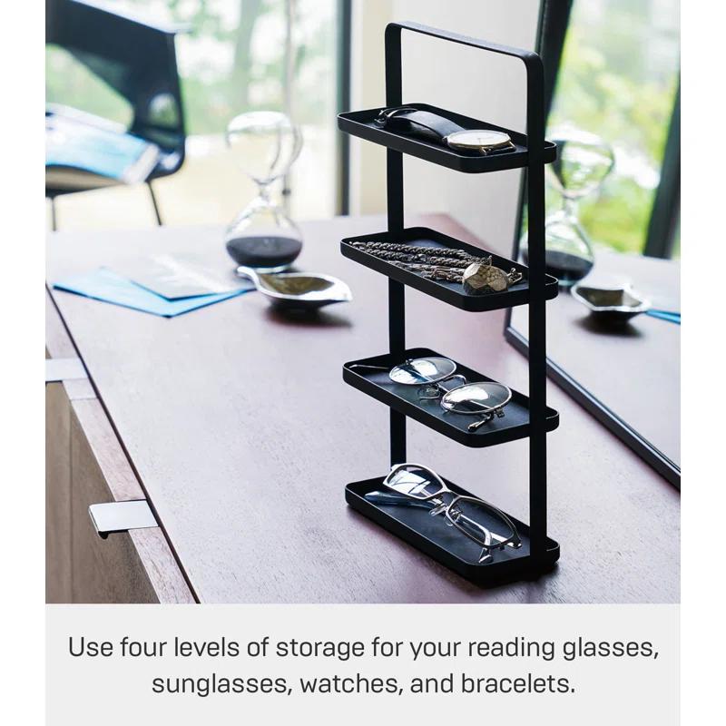 Tower Yamazaki Home 4-Tier Accessory Tray, Jewelry Holder & Storage Organizer, Steel, Handle