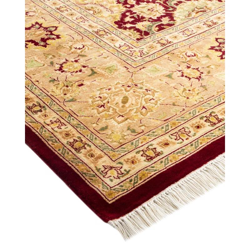 Isabelline Veleria Mogul One-of-a-Kind Traditional Hand-Knotted Red/Tan Area Rug 8'1" x 10'2" & Reviews | Wayfair