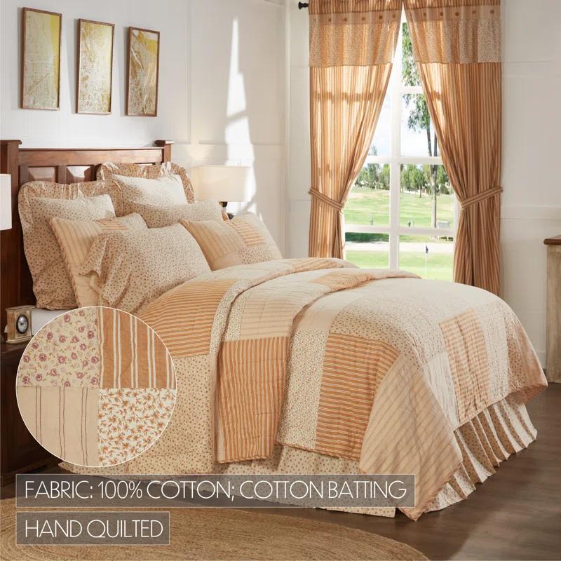 VHC Brands Farmhouse / Country Cotton Twill Patchwork Quilt