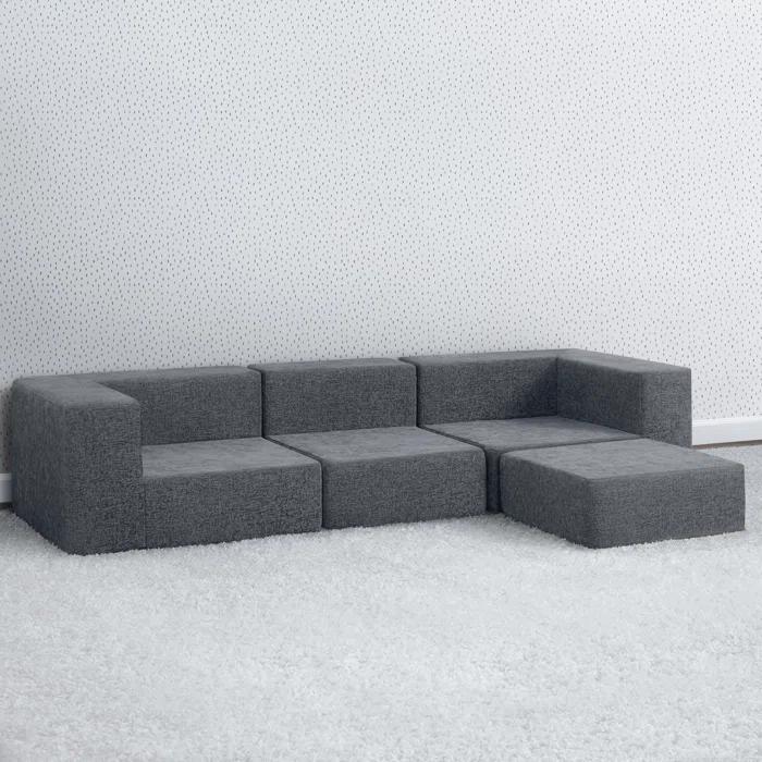 Delta Children 4-Piece Cozee Kids Sofa and Ottoman Set