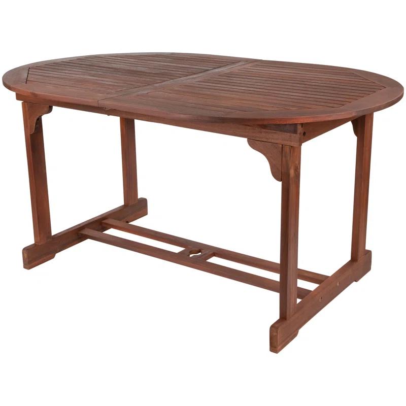 Northlight Seasonal Oval Outdoor Acacia Wood Folding Patio Dining Table