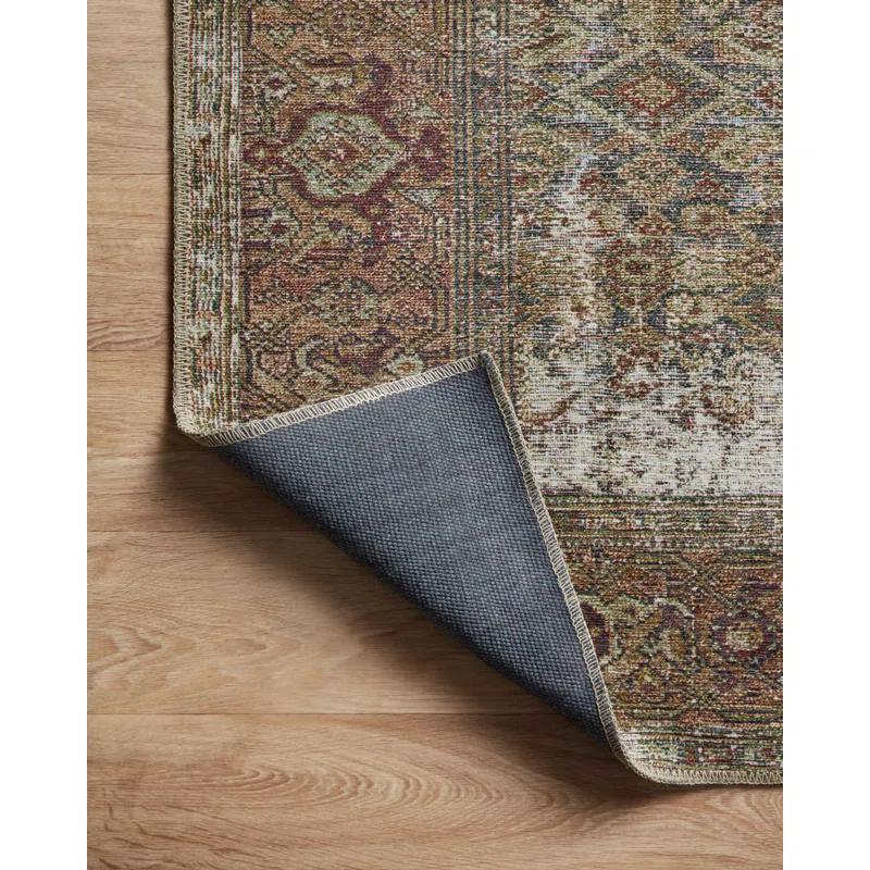 Georgie Oriental Moss/Salmon Area Rug