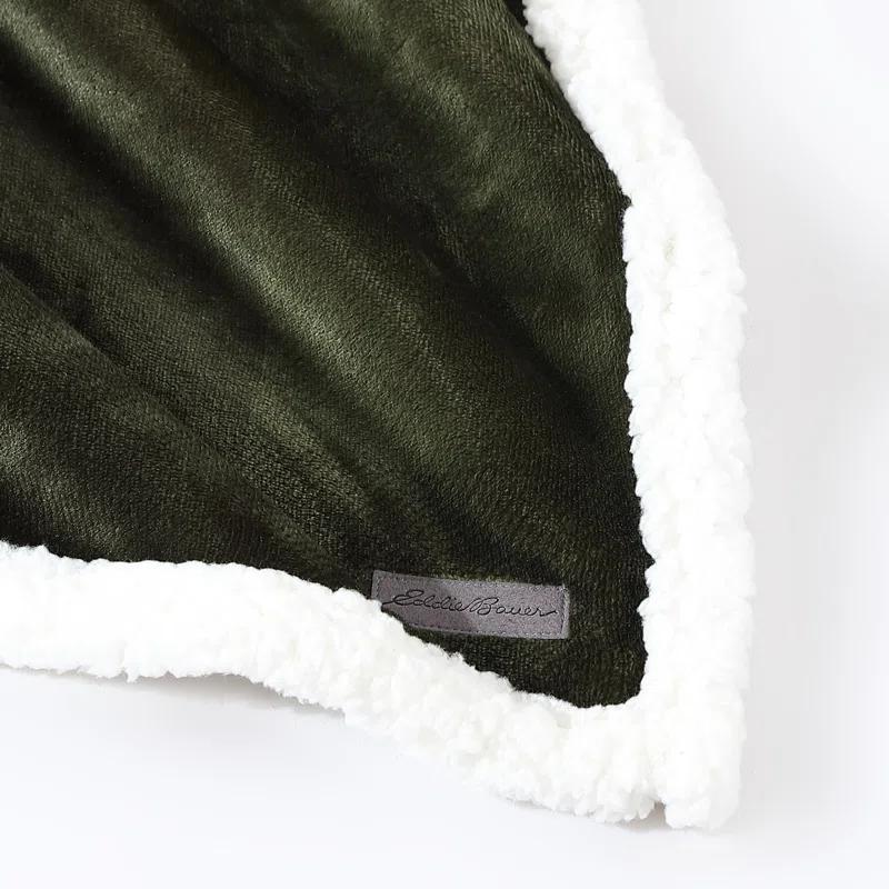 Eddie Bauer Eddie Bauer Plush Plaid Sherpa Reversible Blanket