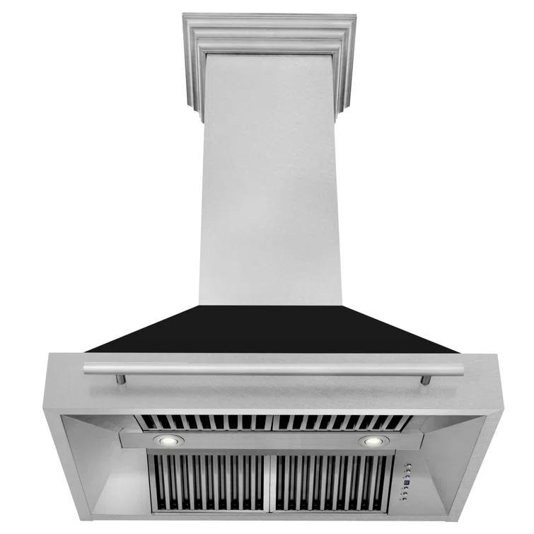 ZLINE ZLINE 36 in. Designer Series Satin Stainless Steel Convertible Vent Wall Mount Range Hood 8KBS-36
