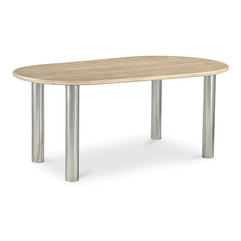 Astyn 73.5" Marble Iron Dining Table