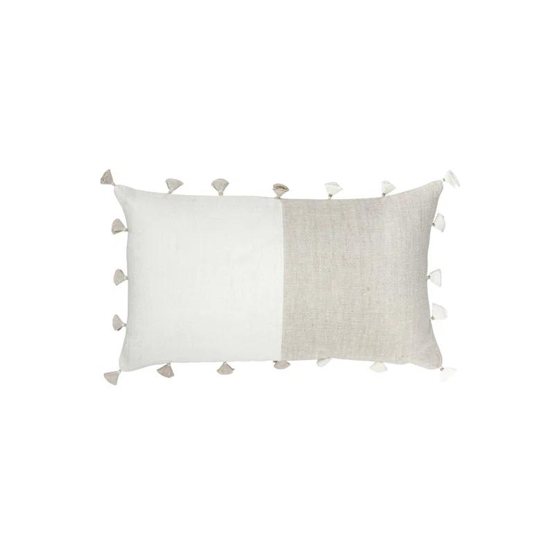 Anaya Tassels Feather Throw Pillow