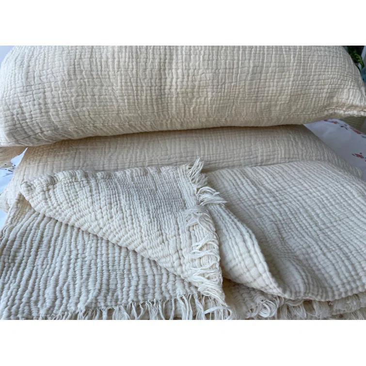 sussexhome Muslin Shams Turkish Cotton Pillow Sham (Set of 2)