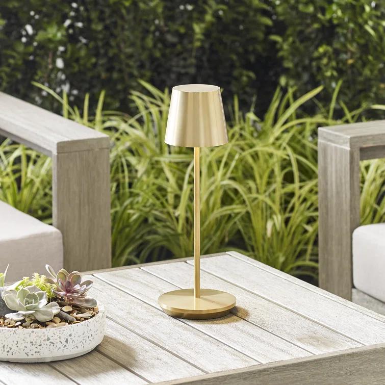 Carla Cordless Table Lamp - Brass