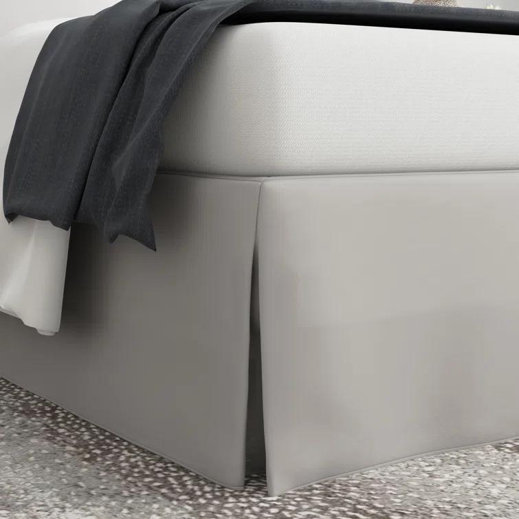 Fresh Ideas Bed Maker's No Lift Wrap Around Bed Skirt, 14" Drop, Twin, Silver