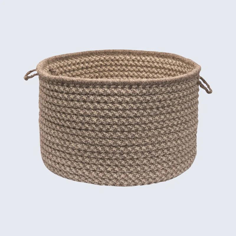 Kelly Clarkson Home Natural Wool Houndstooth Storage Basket