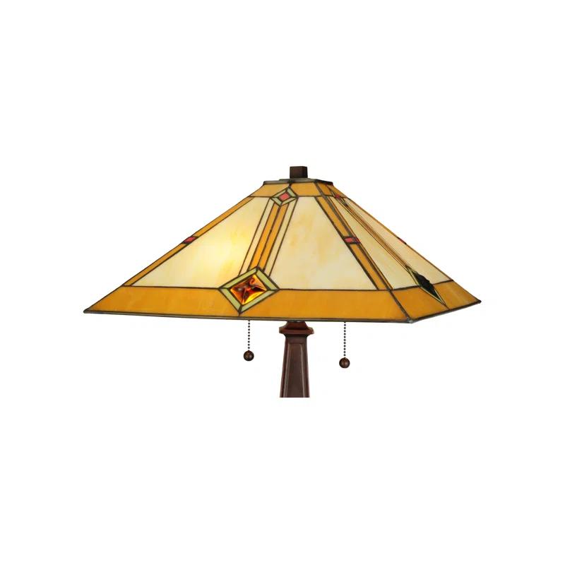 Diamond Mission Glass Table Lamp