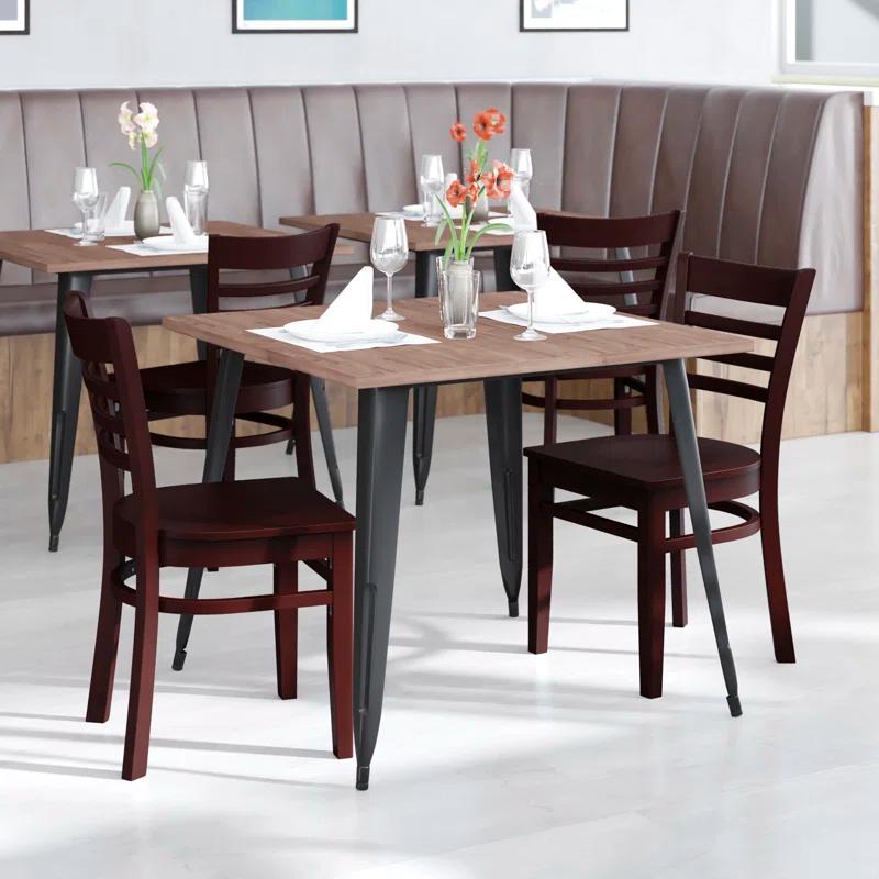 Red Barrel Studio® Ladder Back Wooden Restaurant Chair