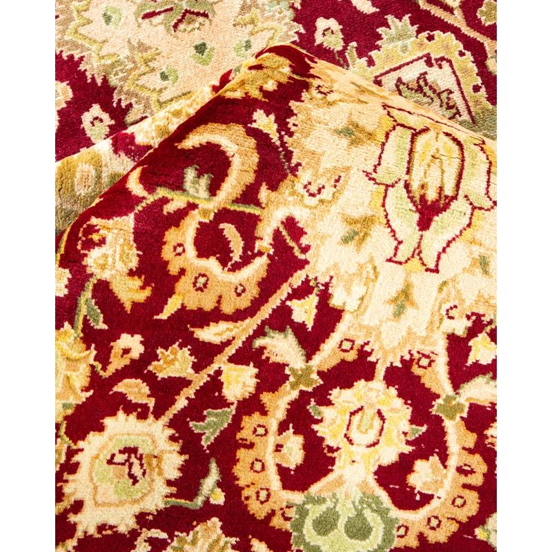 Isabelline Veleria Mogul One-of-a-Kind Traditional Hand-Knotted Red/Tan Area Rug 8'1" x 10'2" & Reviews | Wayfair