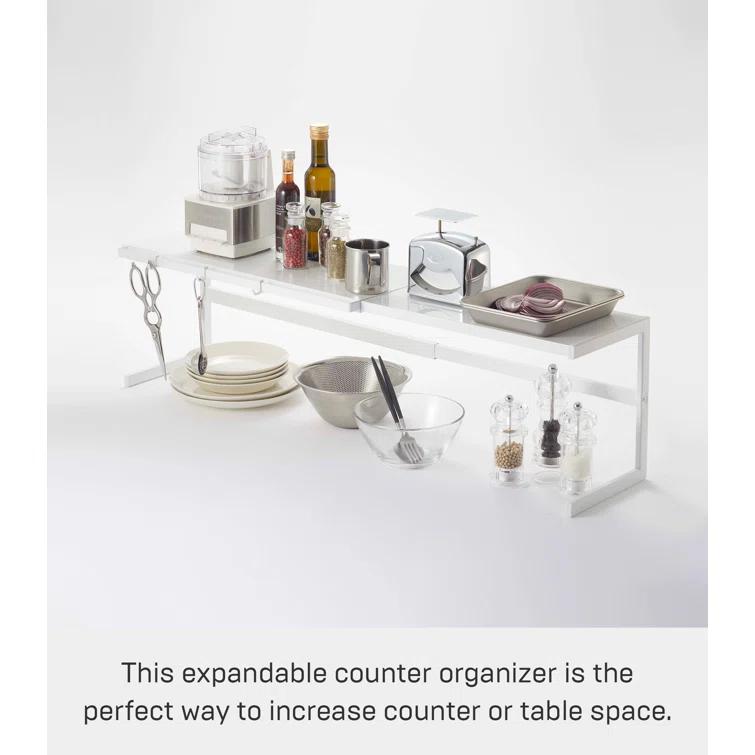 Yamazaki Home Expandable Support Rack - Kitchen Storage Shelf Organizer, Steel, Expandable