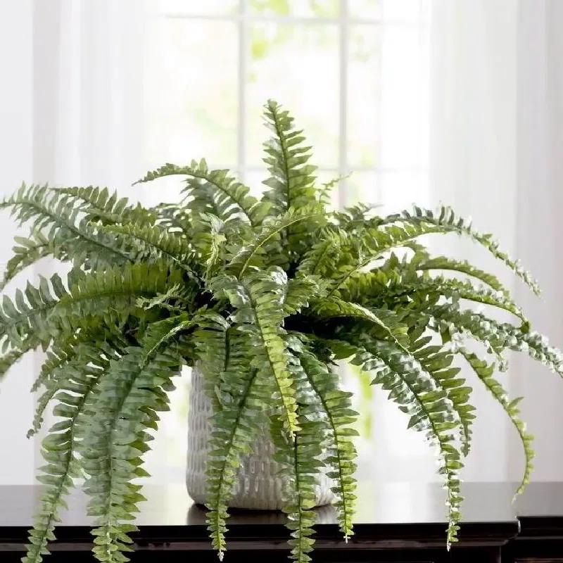Realistic Faux Green Fern Plant