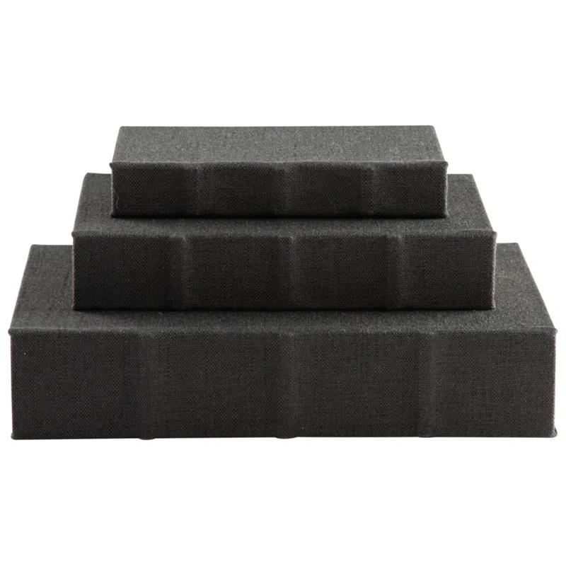 Kepir 3 Piece Fabric Book Box Set