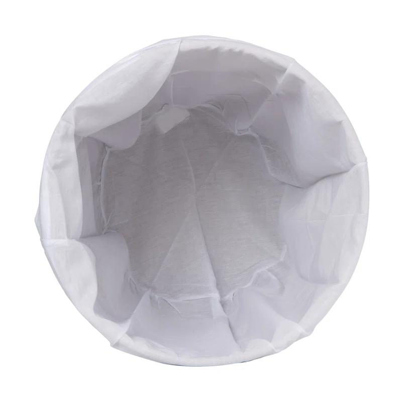 Kouboo La Jolla Round Clothes Hamper & Laundry Basket with Liner and Lid, 1 Solid Load