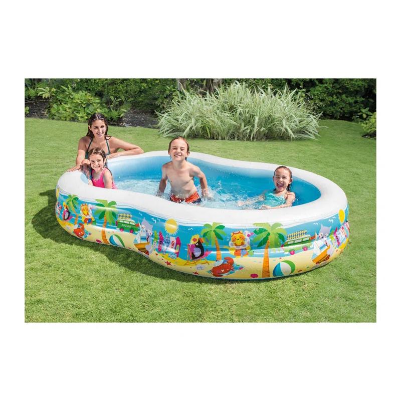 Intex Plastic Novelty Frame Set Pool 18'' H x 63'' W x 103'' L , with Pump Included