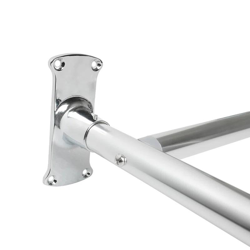 Utopia Alley Aluminum 61" D-Shape Fixed Shower Curtain Rod