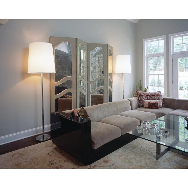 Robert Abbey Buster 79.5'' Polished Nickel Traditional Floor Lamp