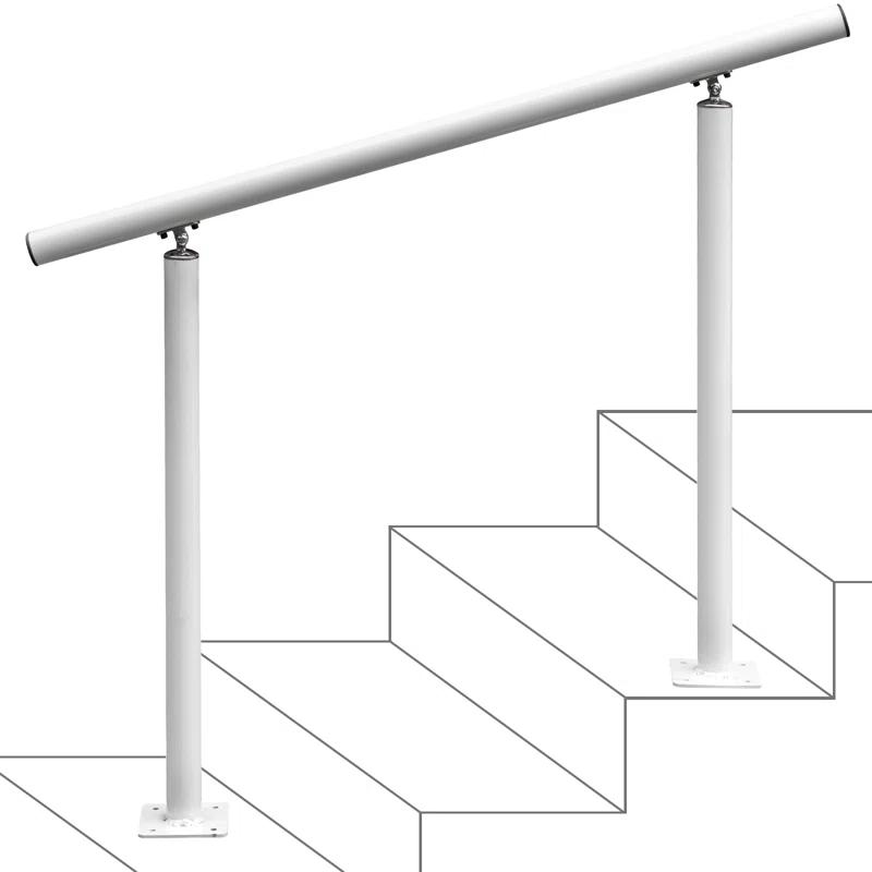 VEVOR VEVOR Outdoor Stair Railing Kit Aluminum Handrail for 3/4 Steps