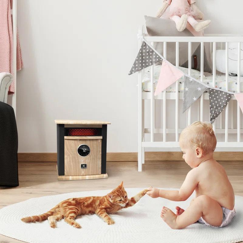 Heat Storm Heat Storm 1500 Watt 5200 BTU Electric High Efficiency Cabinet Space Heater with Adjustable Thermostat , Remote Included and with Digital Display