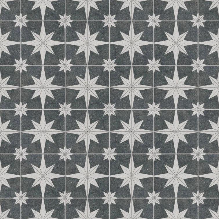 Merola Tile Compass Star 8" x 8" Porcelain Stone Look Wall & Floor Tile
