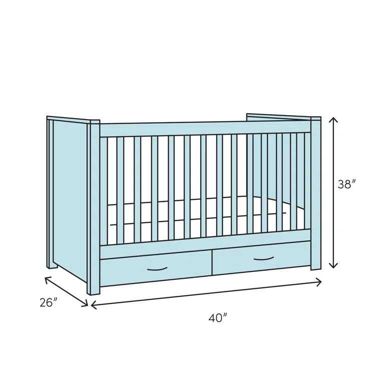 Dream On Me 2-in-1 Mini Convertible Portable Crib
