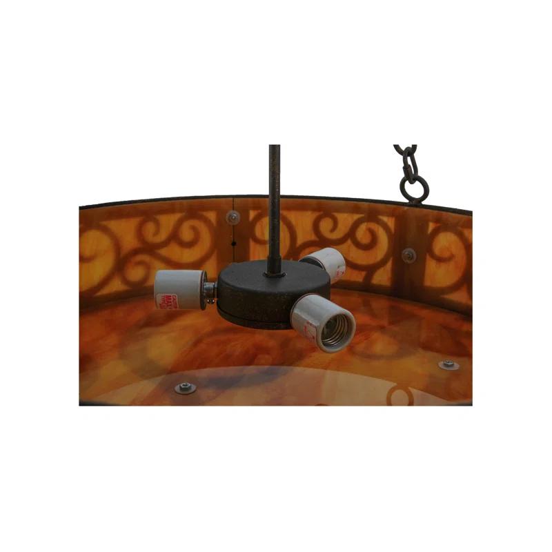 Meyda Lighting 3 - Light Dimmable Drum Chandelier