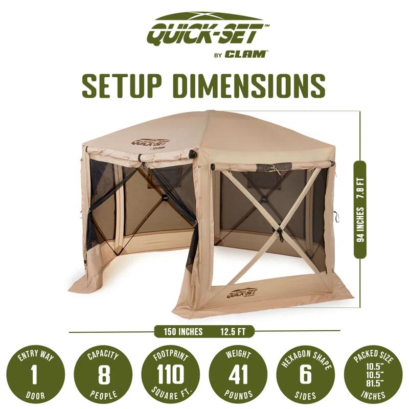 Clam CLAM Quick-Set Portable Outdoor Camping Canopy Shelter