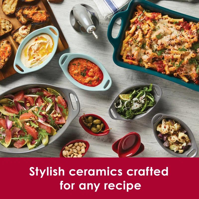 Rachael Ray Rachael Ray Ceramics Oval Au Gratin Baker Set (Set of 2)
