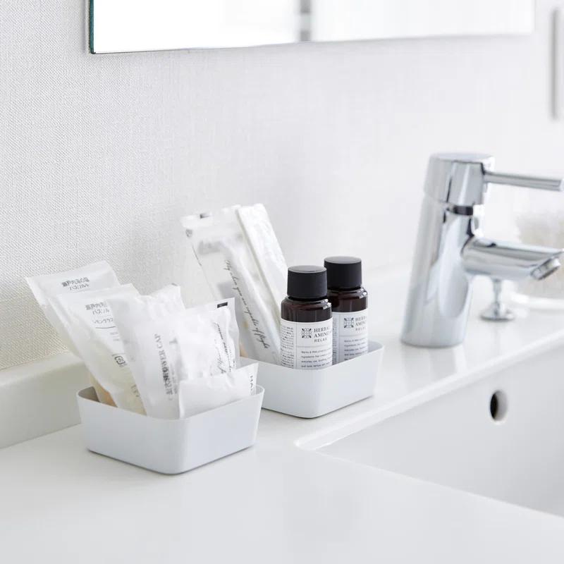 Yamazaki Home Space Saving Vanity Tray, Square, Steel, Small