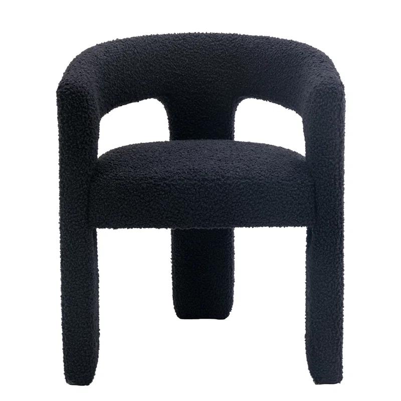 wahson office chair Modern Dining Chairs Barrel Dining Chair Upholstered Dining Room Chair with Arm Comfy Accent Side Chair for Dining Room/Living Room (Set of 2)