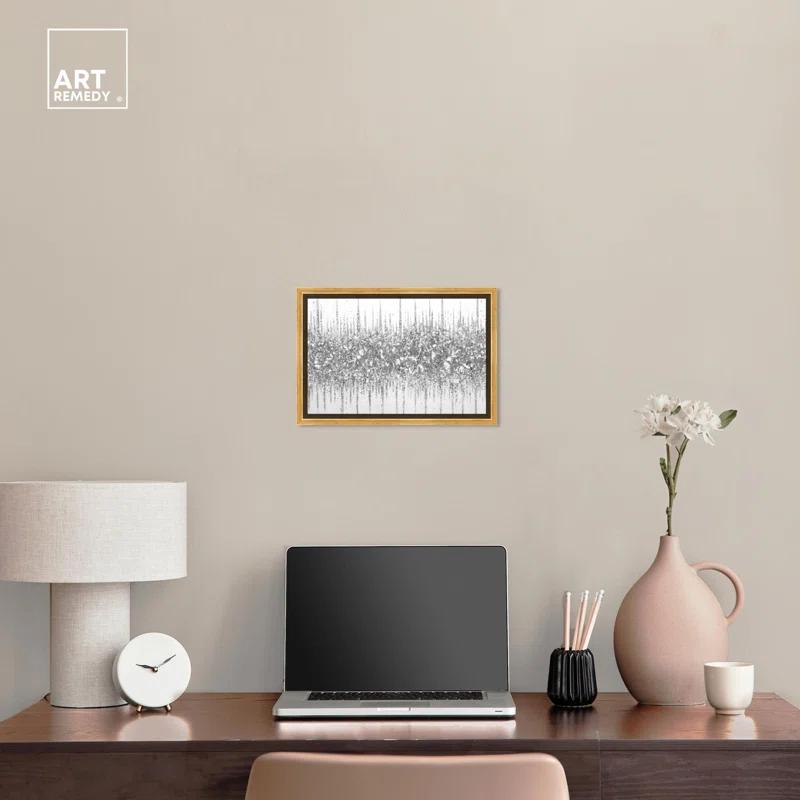 Art Remedy Grey Lines Inspo Canvas Modern Black White Abstract Art by Art Remedy