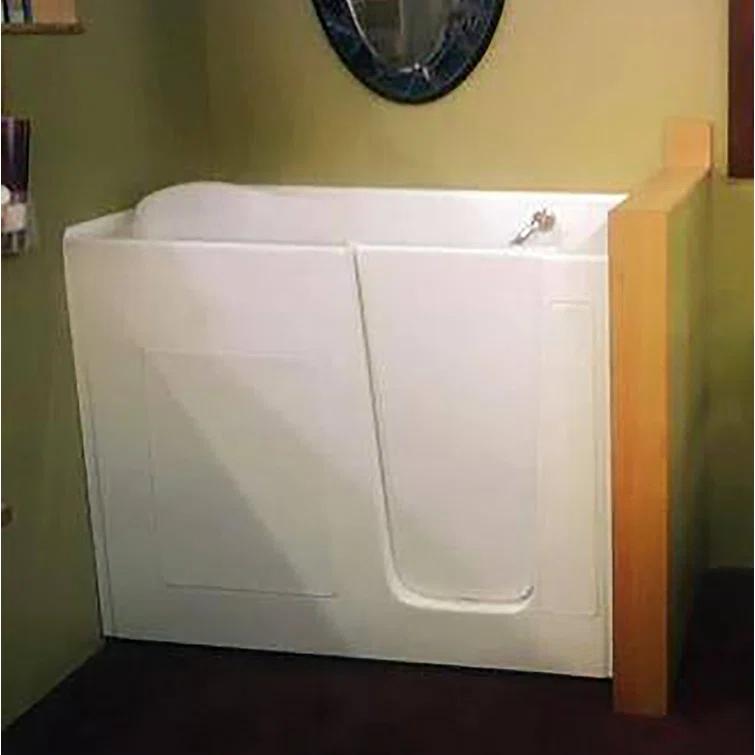 Hydro Systems Lifestyle 5230 Walk-In Tub Life Style 52" x 30" Walk in Soaking Acrylic Bathtub with Integrated Seat WAL5230GTO-WHI-WOV.WHI