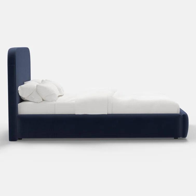 Zien Bed - Blue Velvet / Queen