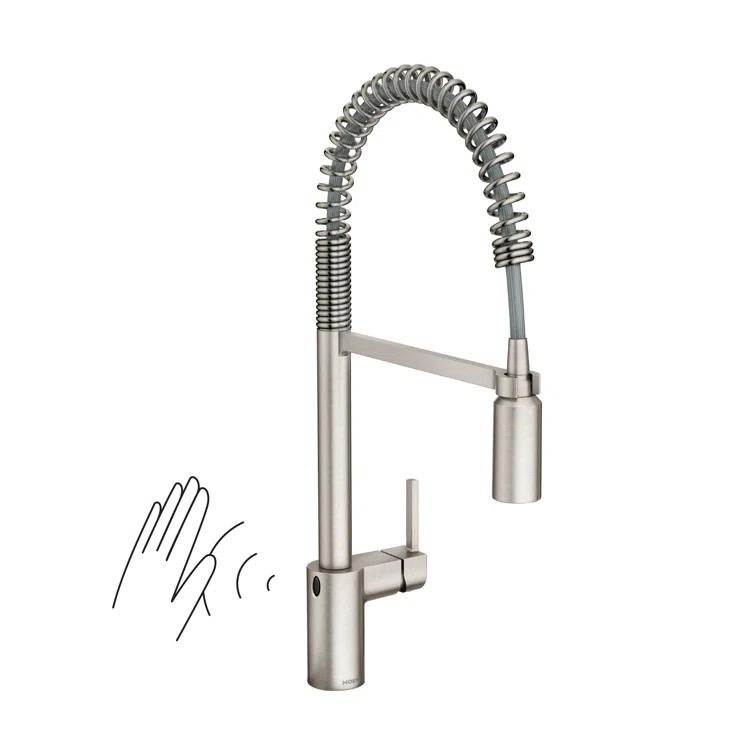 Moen Align MotionSense Wave Single Handle Spring Pulldown Kitchen Faucet with Power Clean Technology